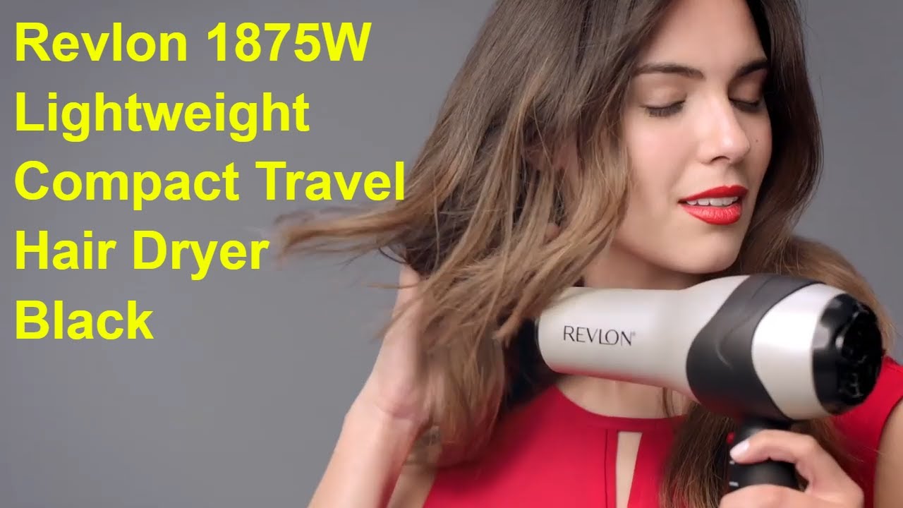 Revlon 1875 W Lightweight Compact Travel Hair Dryer Black ll Choose Now