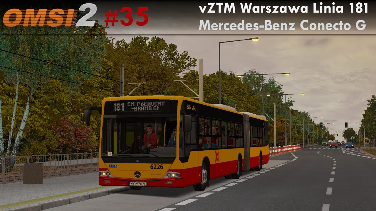 Omsi 2 #35 | vZTM Warszawa Linia 181 | Mercedes-Benz Conecto G 
