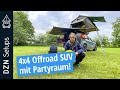 4x4 Offroad SUV mit mobilem Partyraum | Mercedes GL 500 mit Eezi Awn Dachzelt und Disco Equipment