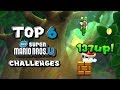 Top 6 Coolest Challenges + Hard Custom Goals | New Super Mario Bros. U