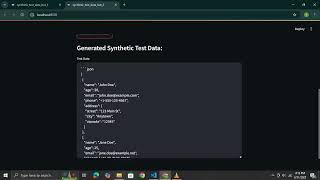 Synthetic Test Data Generator using LLM