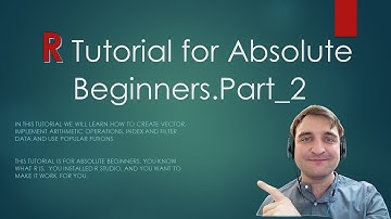 R Tutorial for Beginners. Part_2. Vectors