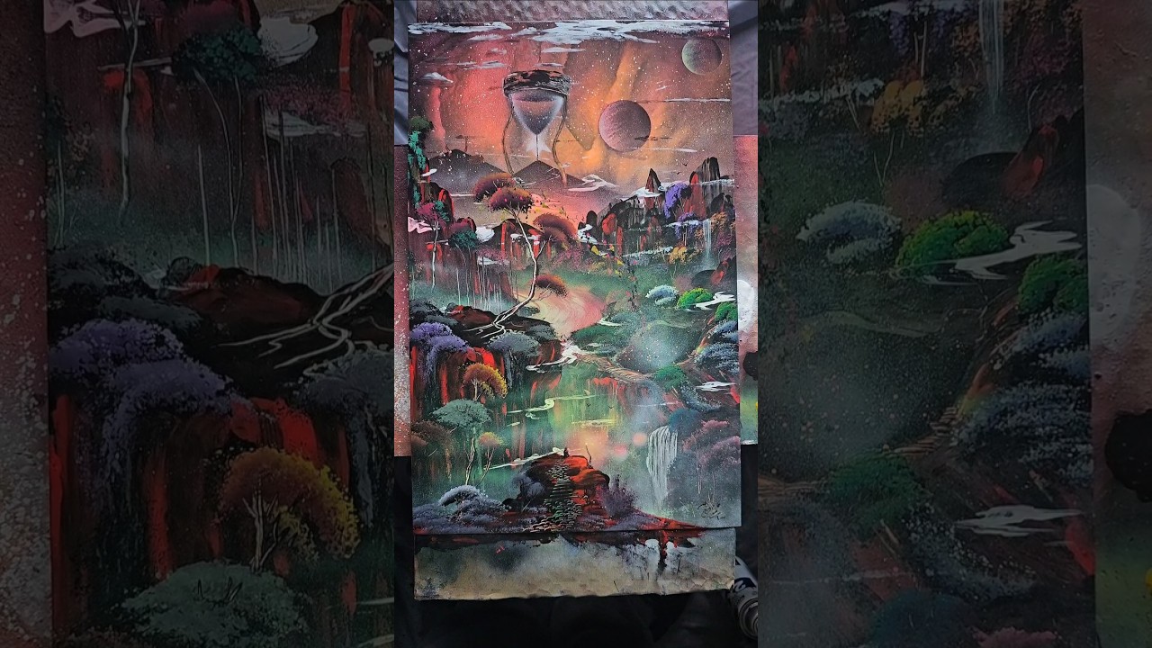 Возможно, одна из моих лучших работ! Аэрозольная краска на холсте 14x22. 