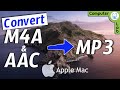 Convert m4a or aac to mp3 on your apple mac for free using builtin programs