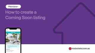 Premiere+ | How to create a Coming Soon listing