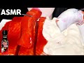 🔥ASMR SALMON SPICY FIRE CHICKEN SAUCE 불닭소스 연어회 먹방 EATING SHOW MUKBANG