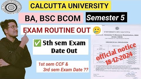 Cu 5th sem Exam Routine Out 🔥| BA, BSC, Bcom, 5th sem exam Date 2025 | cu exam notice |1st, 3rd sem?