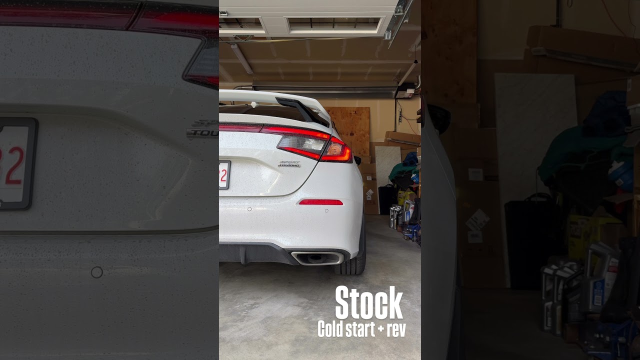 Stock vs Borla Cat Back Exhaust (140966) cold start + rev on 22+ 1.5T Civic. Sounds amazing! 