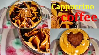 Cappuccino coffee # how to prepare Cappuccino coffee# home made Cappuccino coffee recipe...