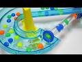Marble Run Race ASMR☆HABA Slope & Kumi Kumi Slope! Colorful balls that rise and fall
