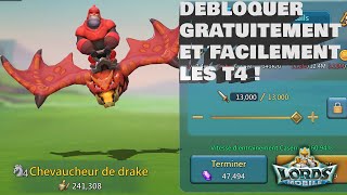 COMMENT DEBLOQUER LES T4 RAPIDEMENT ET GRATUITEMENT SUR LORDS MOBILE !