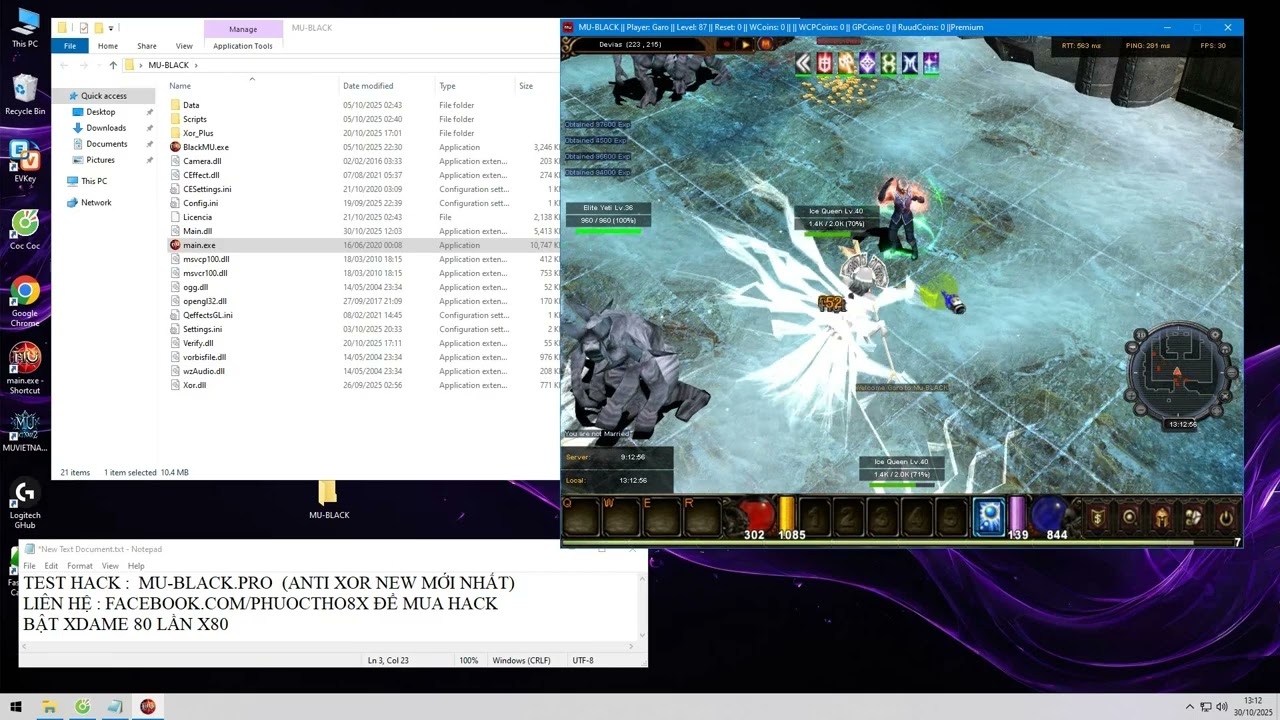 XDAME MU-BLACK.PRO  (ANTI XOR NEW MỚI NHẤT) 30.10.2025