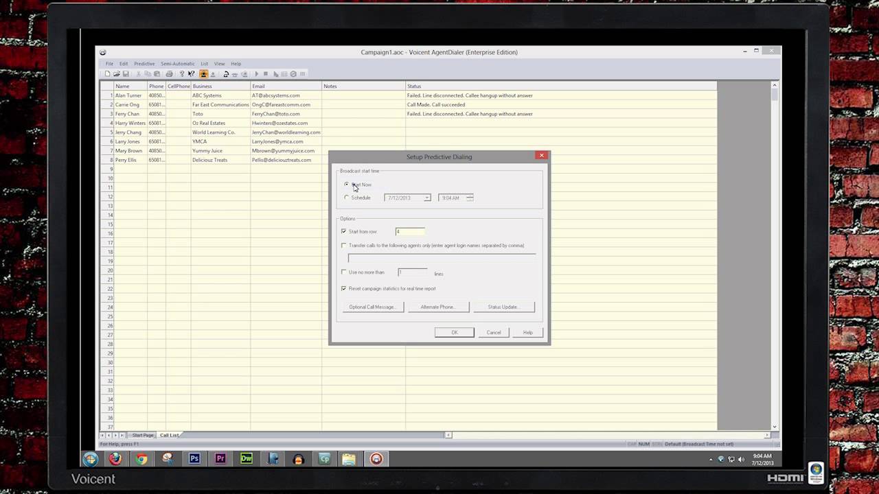 Voicent AgentDialer - Call Center Predictive Dialer Lesson 3: Dialing Options