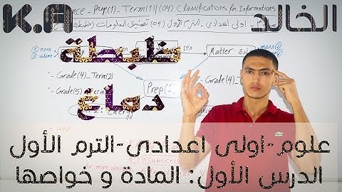 أقوى شرح علوم أولى إعدادي الترم الأول(04)تصنيف المعلومات: مادة أم طاقة ؟