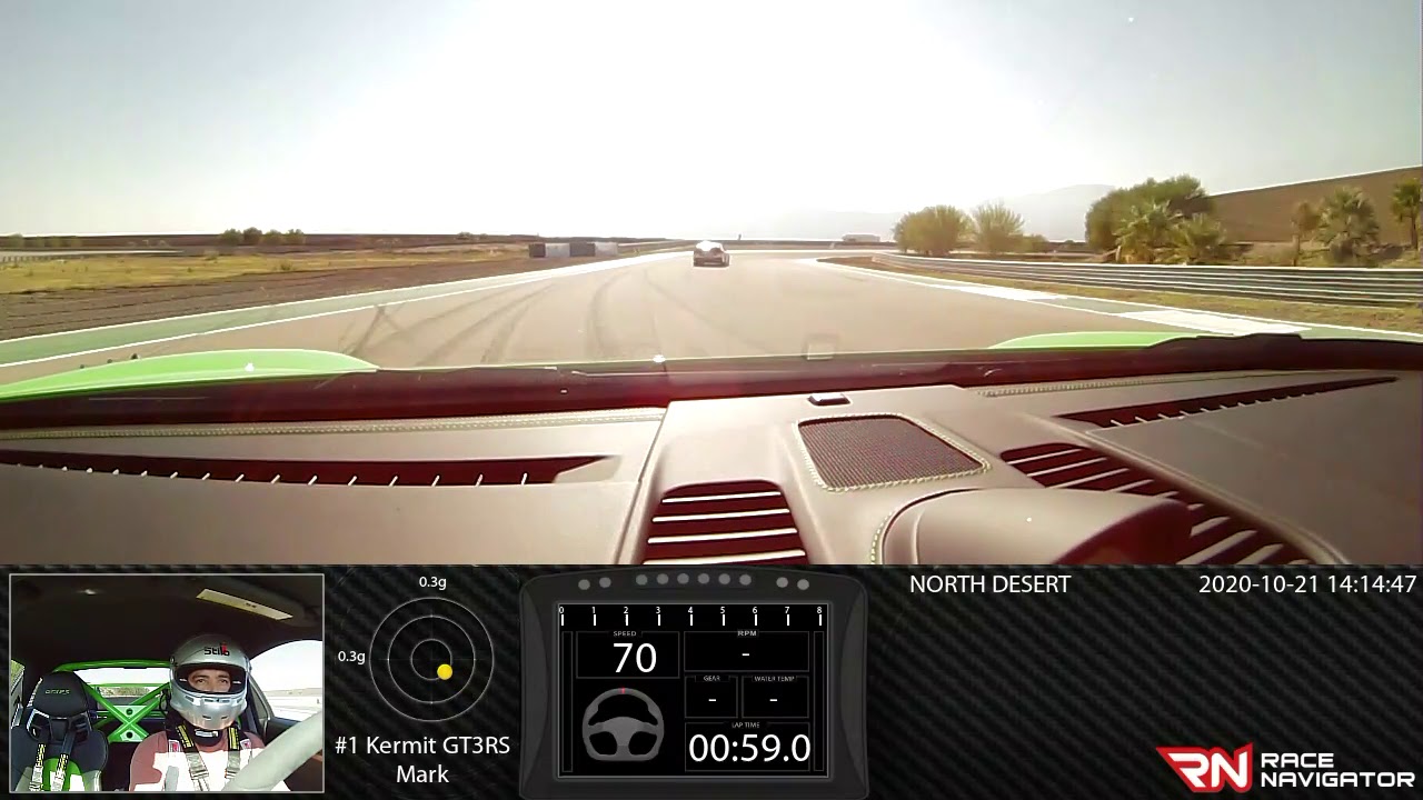RN #1 Onboard video NORTH DESERT, Kermit GT3RS, 