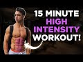 15 MIN FULL BODY HIIT WORKOUT (BURN LOTS OF CALORIES BODYWEIGHT WORKOUT)