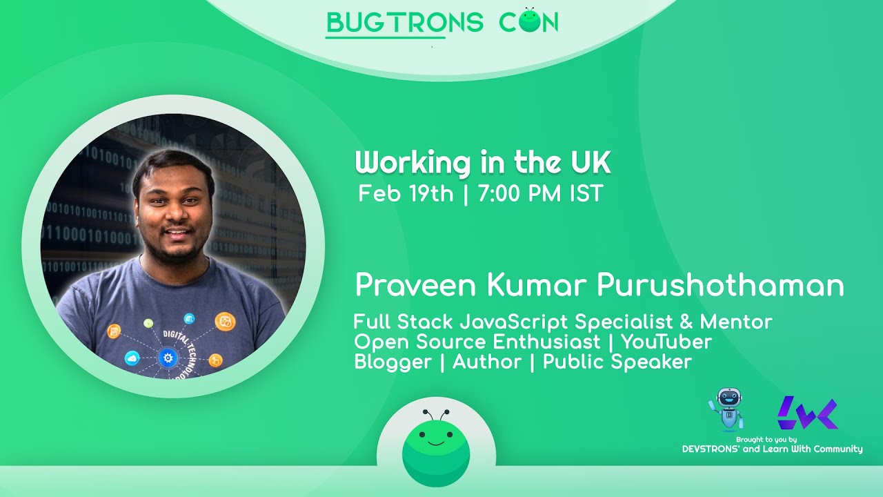 Working in the UK | Praveen Kumar Purushothaman | DEVSTRONS - YouTube
