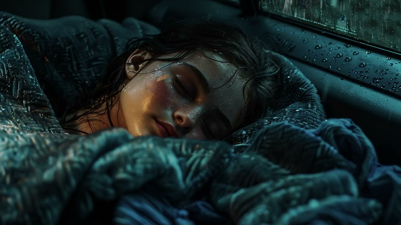 Rainy City Lights Seen from Inside the Car | Deep Relaxation ASMR Night Drive Sounds