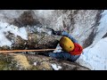 Standard route to puffin frankenstein cliff 011224  new hampshire ice climbing iceclimbing