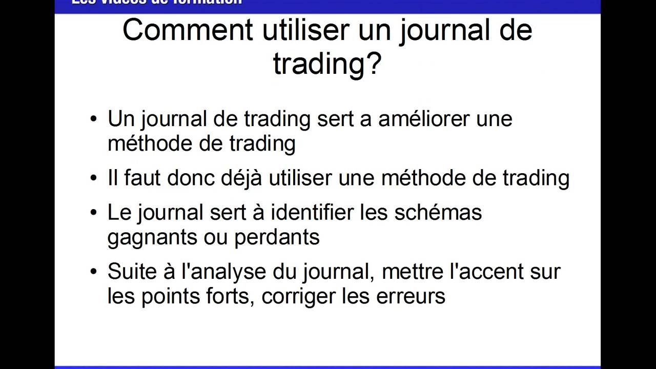 Journal de trading forex