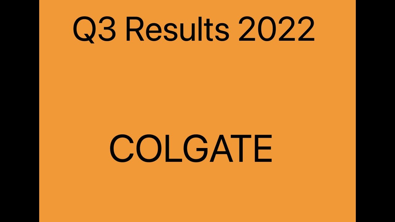 Colgate Q3 results 27th Jan 2022 | Invest Eazy | Stock Market