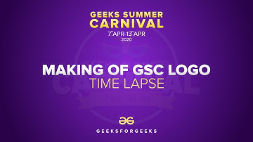 Making of the Geeks Summer Carnival Logo - Timelapse | GeeksforGeeks