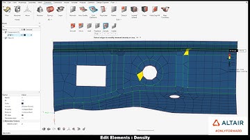 Learn HyperWorks  Interface - ELEMENT EDIT DENSITY
