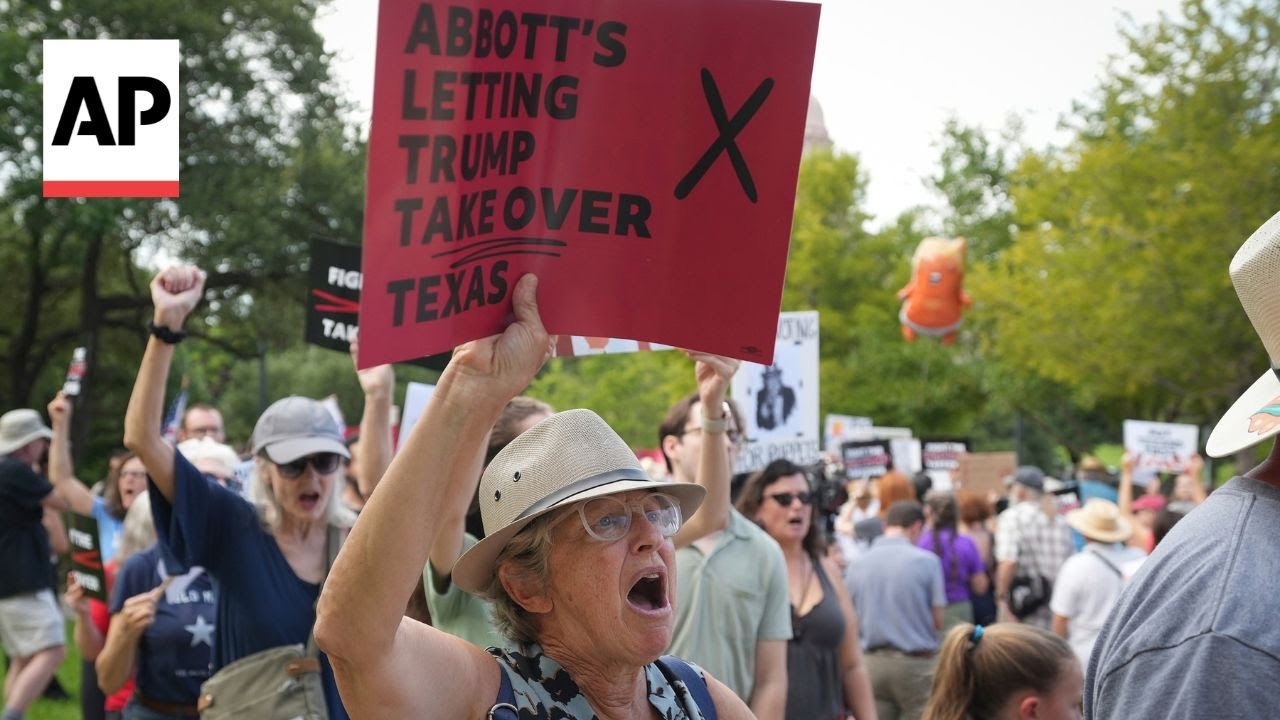 Protest in Austin after civil arrest warrants issued for Texas Democrats