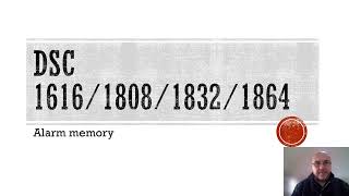DSC   Alarm memory