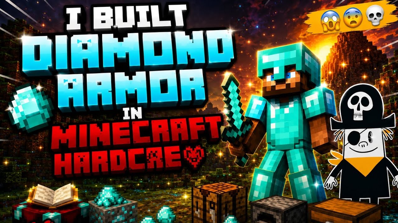 I BUILT DIAMOND ARMOR IN MINECRAFT HARDCORE 🤯😱💀 - YouTube