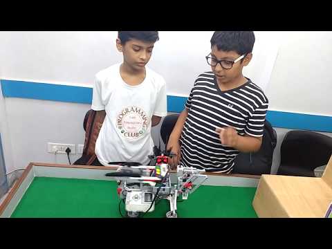 Young Kid Engineers demonstrating their self built Robot - MindCuber to solve the Rubik's Cube.