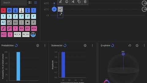 Graphic CNOT gate -- IBM Quantum Composer