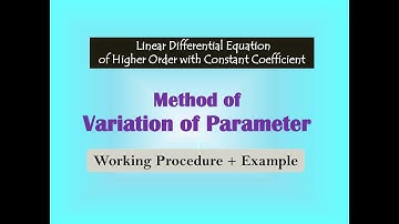 Variation of Parameter ||  Variation of Parameter Particular Integral || VoP