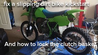 How to fix a slipping motorcycle kickstart/kx80 yz80 cr8o rm80 clutch basket removal screenshot 5