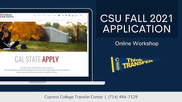 CSU Fall 2021 Application Workshop