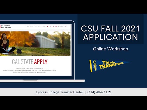 CSU Fall 2021 Application Workshop