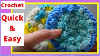 Textured Kitchen Scrubbies Crochet Pattern l Easy l Using Mary Maxim Scrub It
