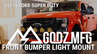 LUMENS TO THE FRONT! 2017+ FORD SUPER DUTY FRONT BUMPER LIGHT MOUNT | Overview and Installation