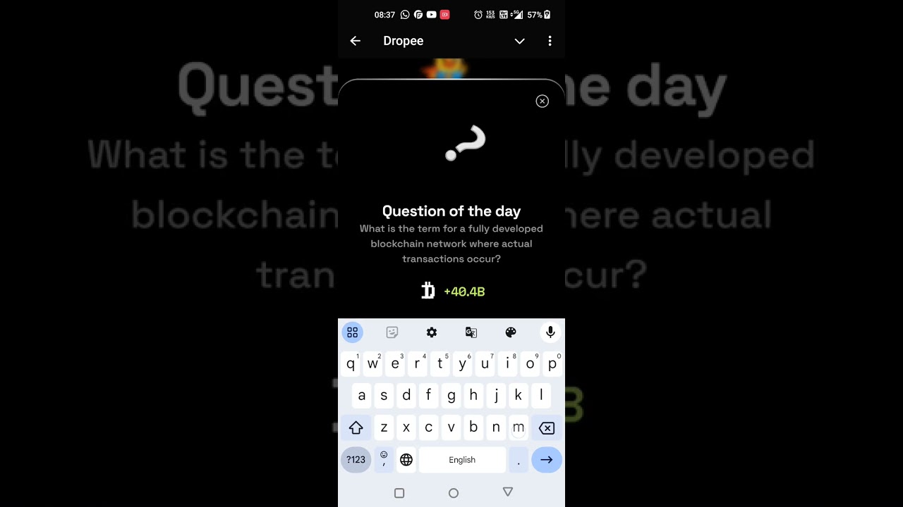 Dropee question of the day 5 November 2024