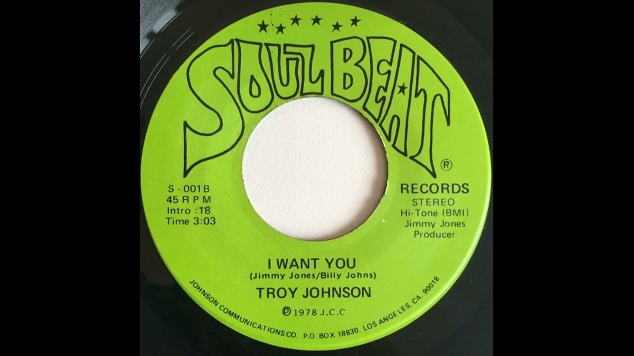 Troy Johnson - I Want You - US Soulbeat Records released 1978