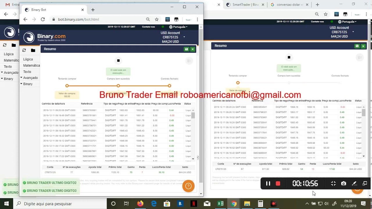 Day Trade binary.com lucrando R$480 reais com os melhores robos bot + curso para binary CONTA REAL $