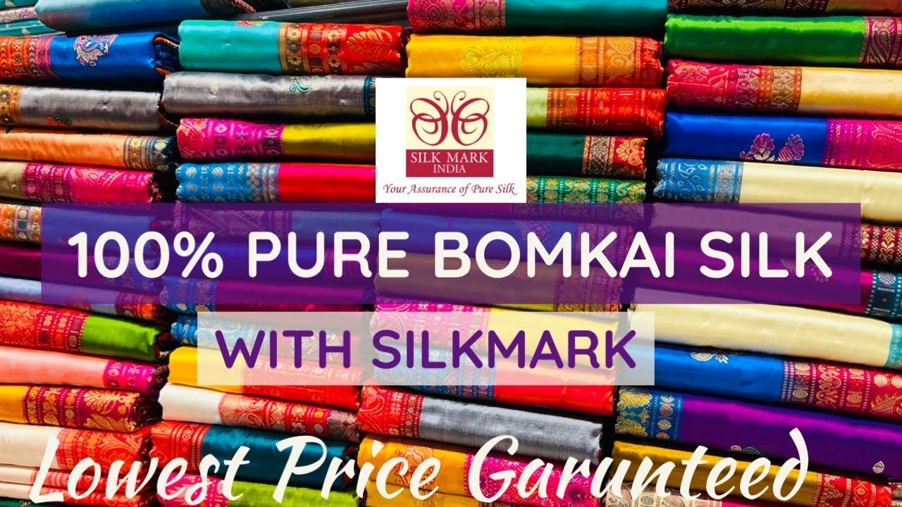 💯 PURE BOMKAI SILK SAREES WITH SILKMARK MORE THAN 50 COLOUR