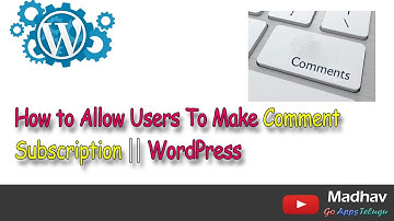 How to Allow Users To Make Comment Subscription || WordPress