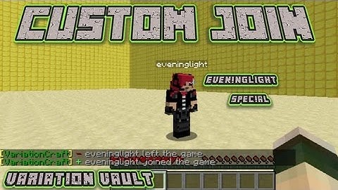 Minecraft Bukkit Plugin - Custom Join - Eveninglights plugin - Super and simple!