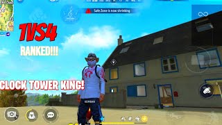 SOLO VS SQUAD || CLOCK TOWER KING👑? || #noskin