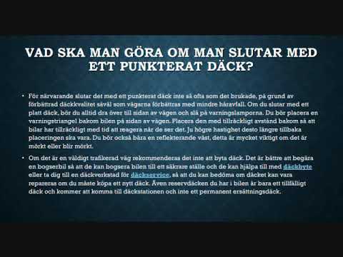 Video: Vad gör du när du har ett platt däck?