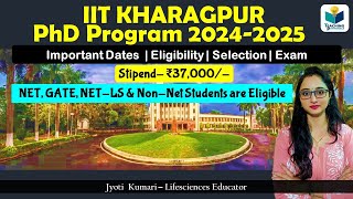 IIT Kharagpur PhD Admission 20242025 | Complete details |Eligibility | Dates | Selection |Stipend