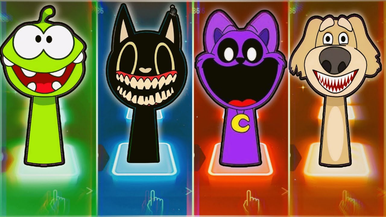 Sprunki Talking Ben 🆚️ CatNap 🆚️ Om Nom 🆚️ Cartoon Cat 🤷‍♂️ Who Will Best? 🤔Tiles Hop 🎶 Coffin Dance