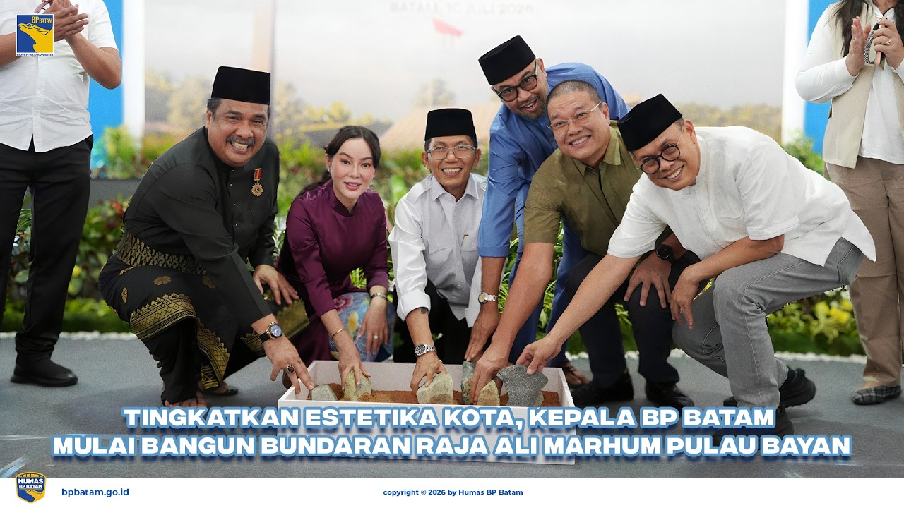Peletakan Batu Pertama Bundaran Raja Ali Marhum Pulau Bayan