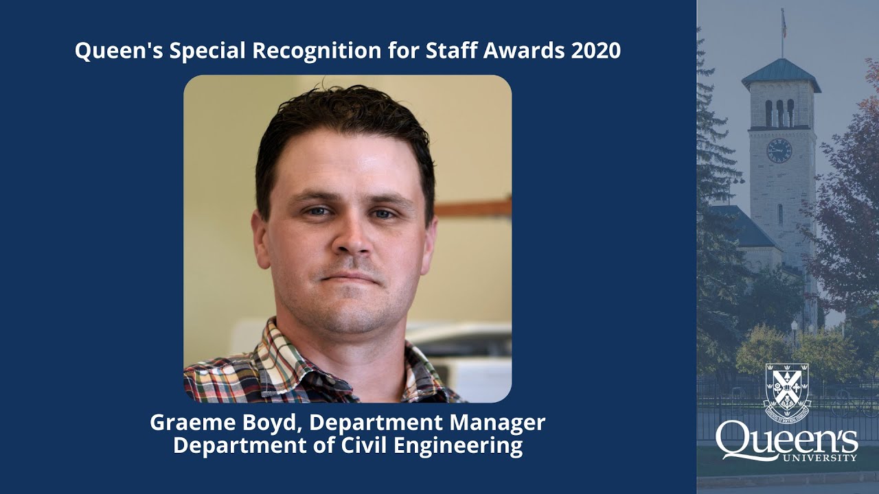 Special Recognition for Staff Awards 2020 - Graeme Boyd